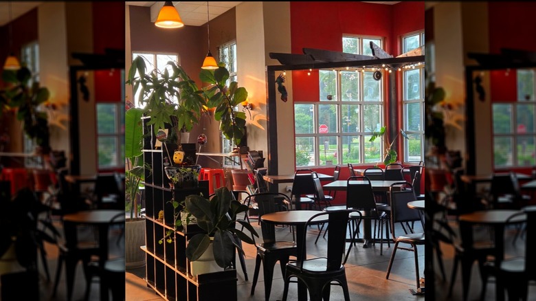 Seating area inside La Finca