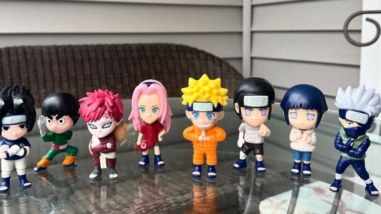 Burger King and Naruto collaboration collectable toys.
