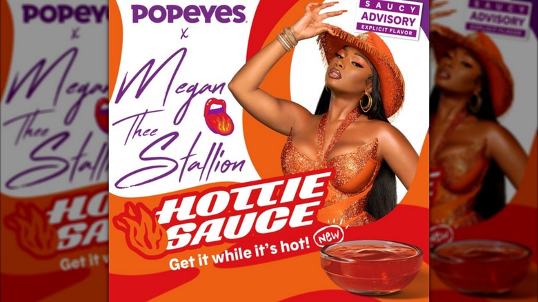 Megan Thee Stallion and Popeyes Hottie Sauce advertisement