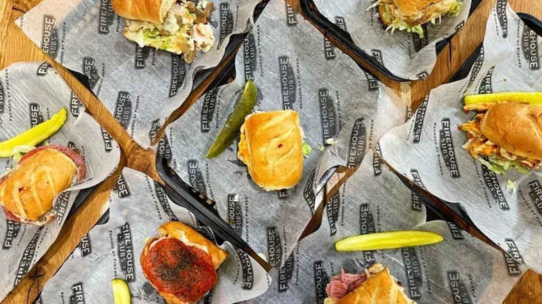 various subs from Firehouse subs