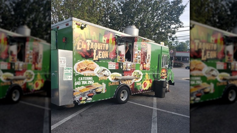 Exterior of one of the El Taquito Leon food trucks
