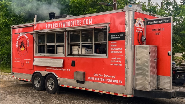 The red River City Wood Fire Pizza food truck