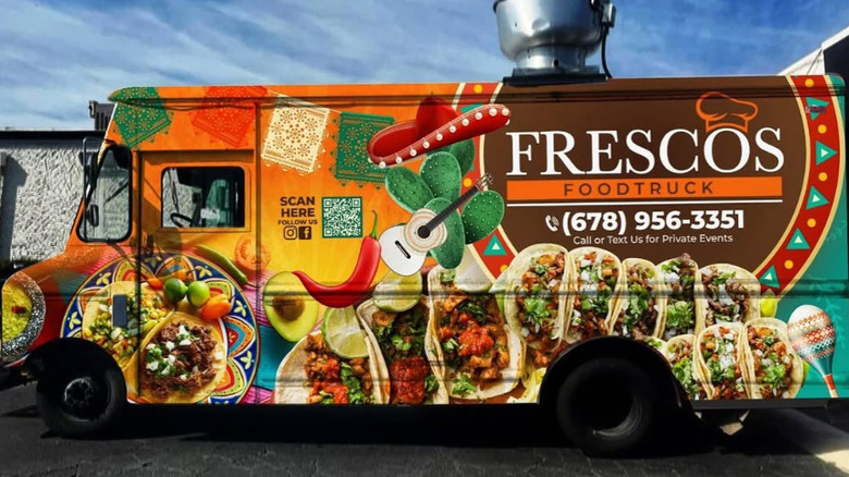 The colorful exterior of Fresco's Food Truck