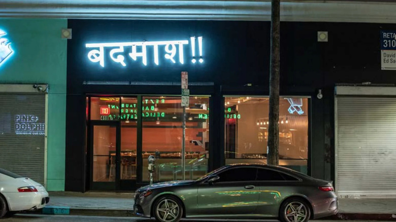 Exterior of Badmaash in downtown LA