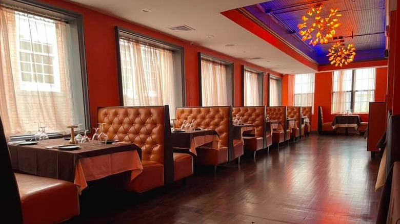 Interior of Taj Indian Cuisine in Stamford