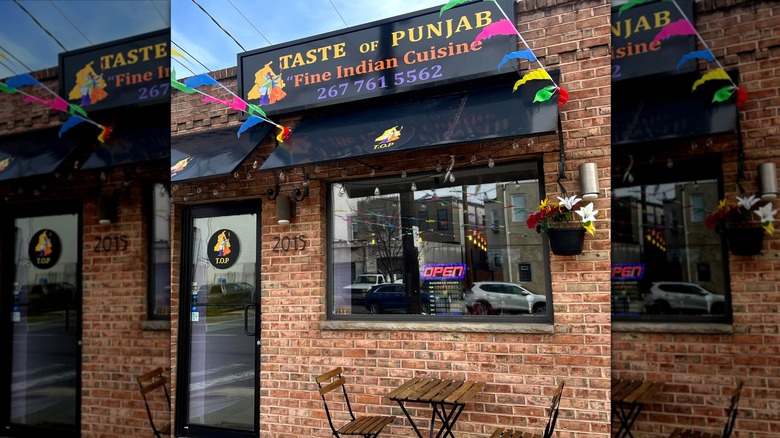 Exterior of Taste of Punjab in Philadelphia