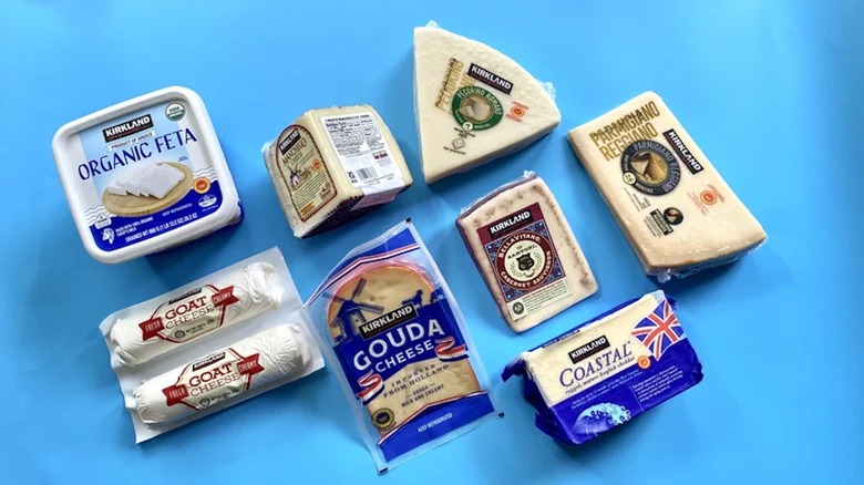 An assortment of cheese from Costco