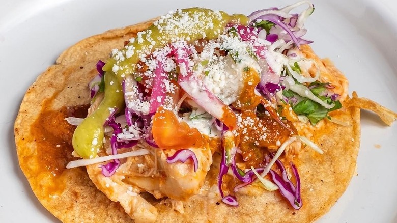 A chicken chipotle taco at Tlaolli