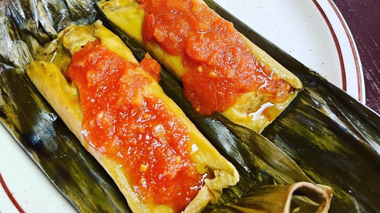 Two tamales at Ki'kibáa