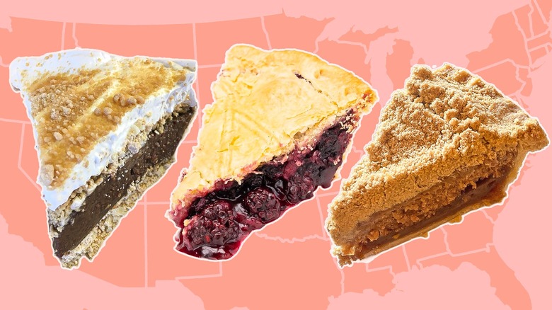 Assorted homemade slices of pie