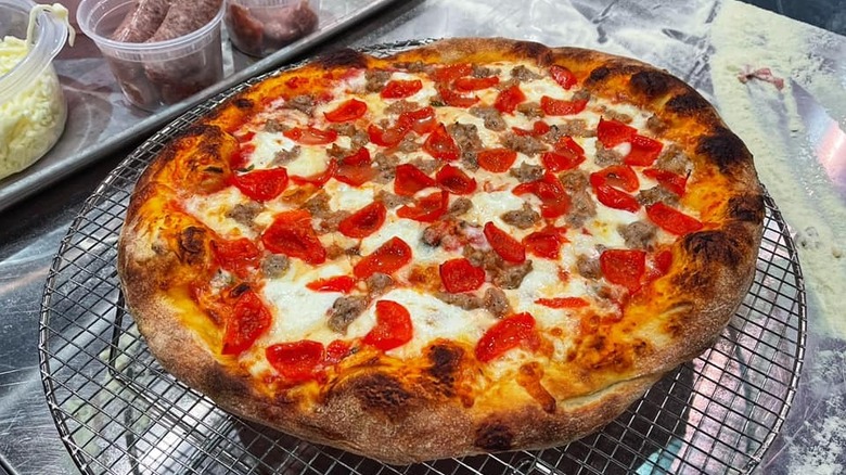 The Award Winner pizza at Valentina's Pizzeria & Wine Bar in Alabama