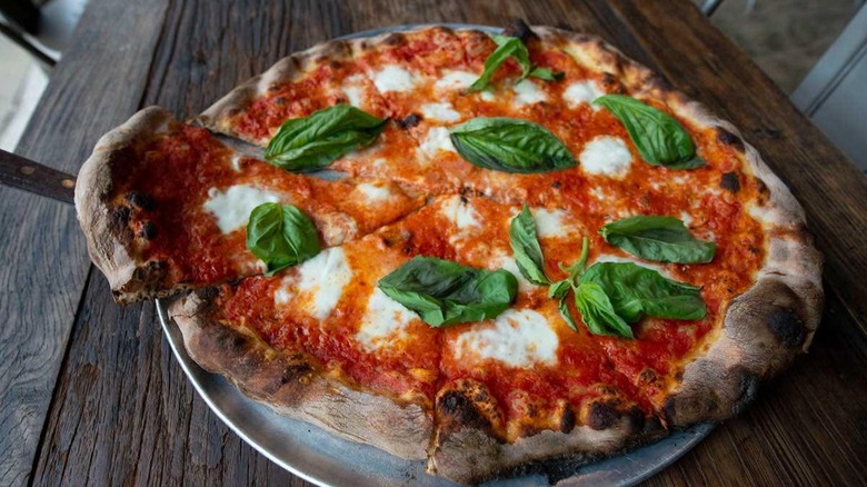 A Sidetown pizza at DeLuca's Pizzeria in Arkansas