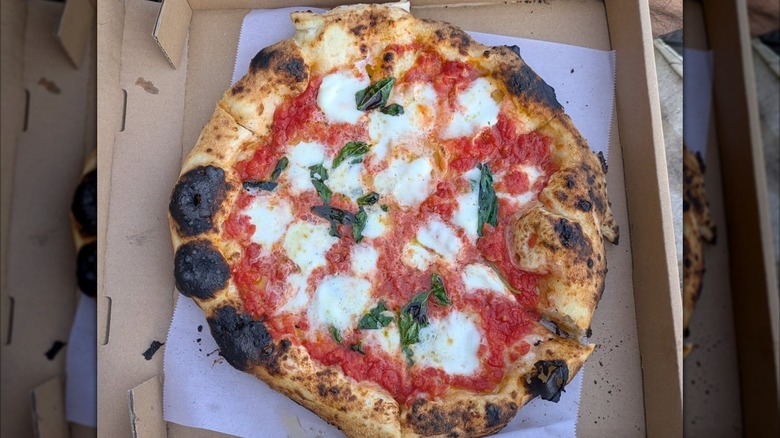 A Margherita pizza at Pizzeria Sei in Los Angeles