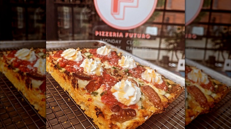 A Spotted Pig pizza at Futuro in Indianapolis