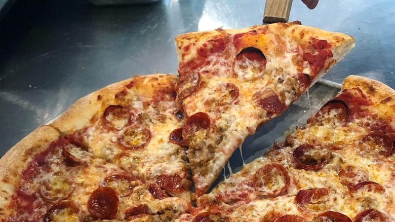 A Pepperoni and Sasuage pizza at Camporosso in Kentucky