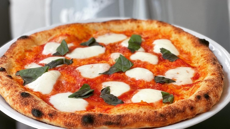 A Montanara pizza at Partenope Ristorante