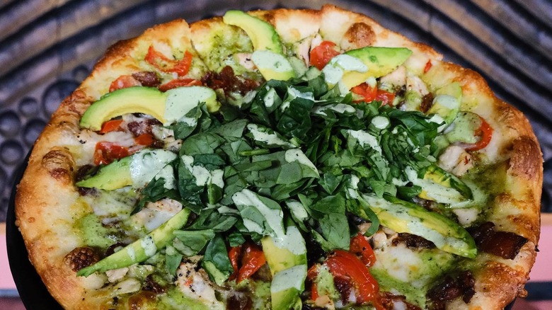 A California Sunrise pizza at Slackwater Pizzeria