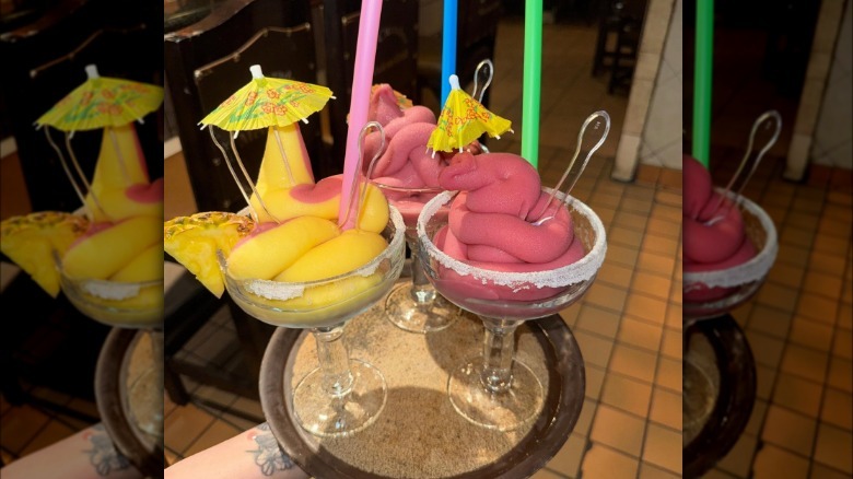 A tray of frozen margaritas from El Cazador