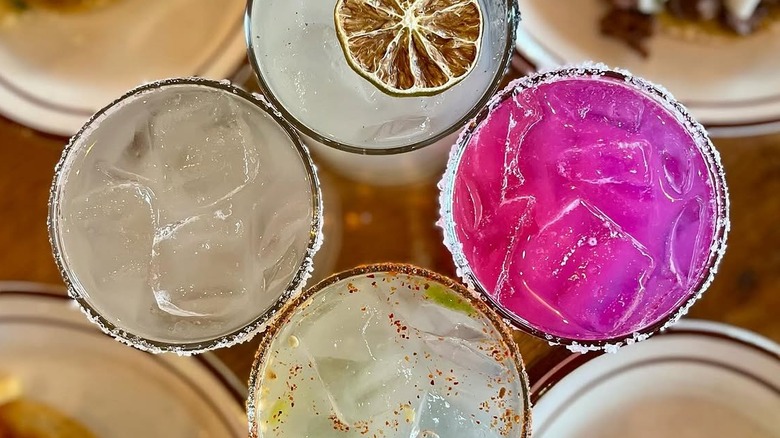 A spread of food and margaritas from Adelitas Cocina Y Cantina