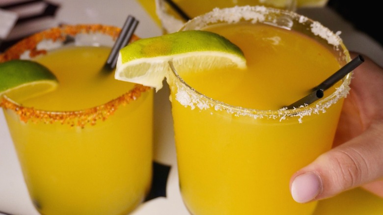 Margarita glasses clink at El Barco