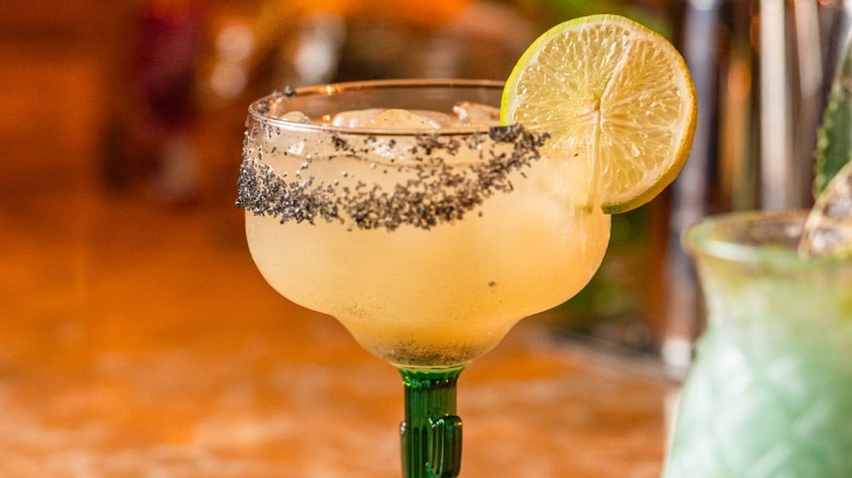 A La Flaca with a black-salt rim from Pushing Daisies