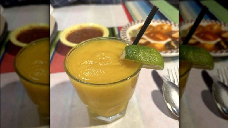 A frozen margarita from Red Iguana
