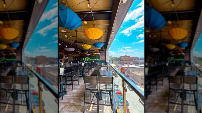 View of the patio and some city views at The Republic on Grand