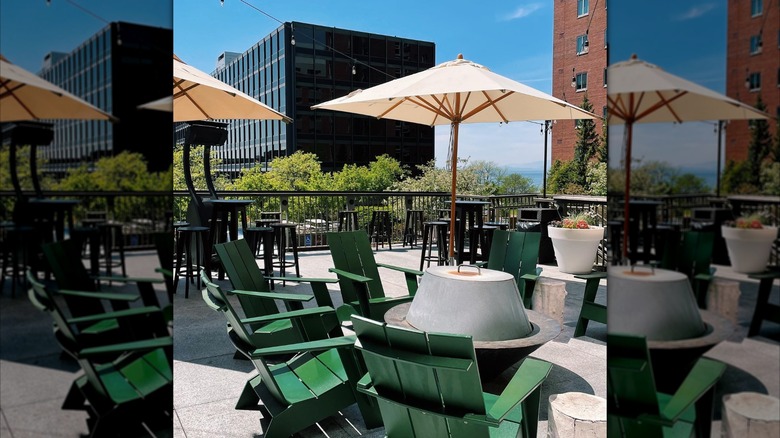 Outdoor terrace at Juniper Bar & Restaurant