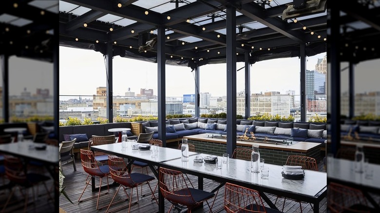 Outdoor patio of The Outsider