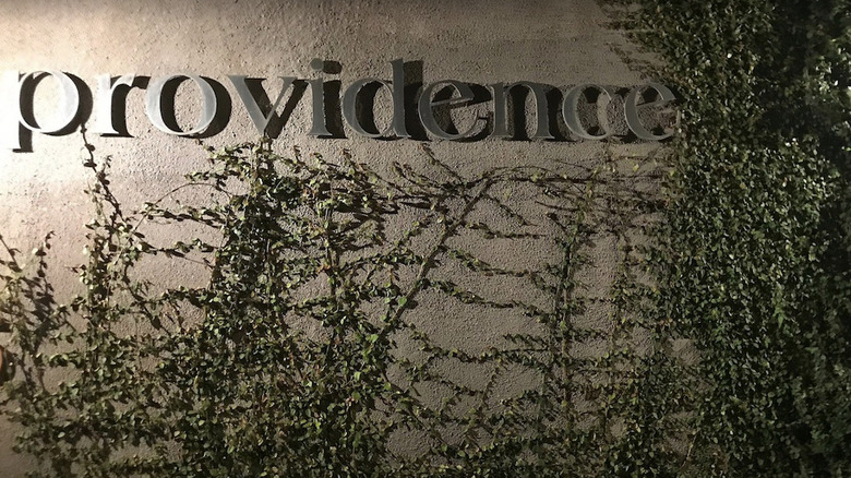 Exterior sign at Providence in Los Angeles