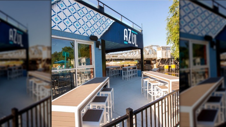 Outside patio at Azul