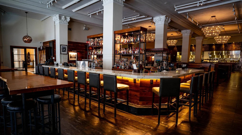 Seating and bar area inside Brendon's Catch 23