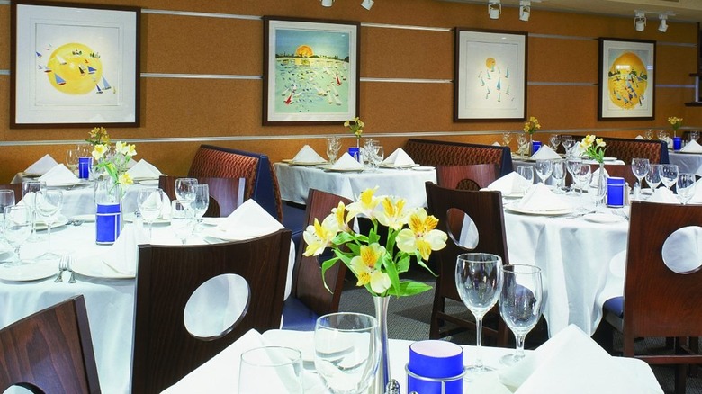 Dining area inside Carrol's Creek Cafe