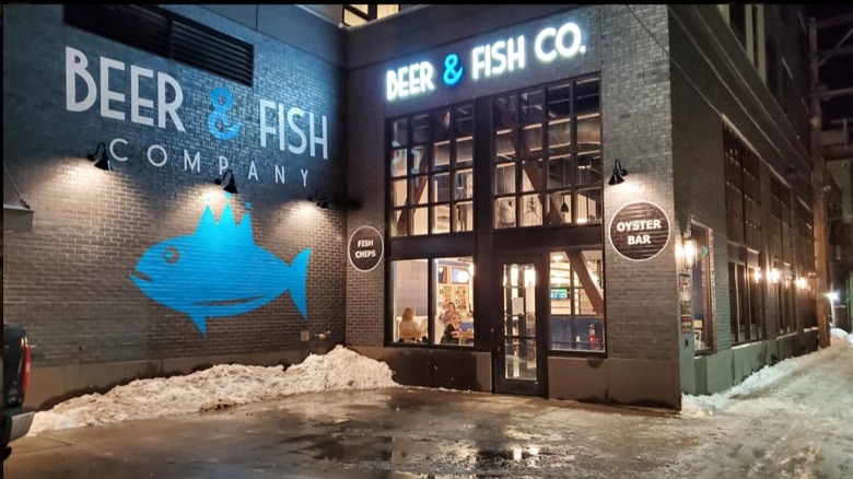 Main doors outside Beer and Fish Company