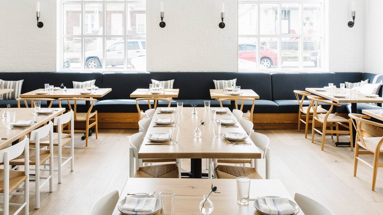 Interior dining area of Henrietta Red