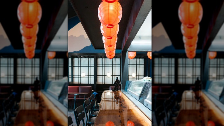 Counter seating at Mt Fuji Japanese Restaurant