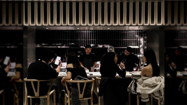 Sushi bar at Matsunori Handroll Bar