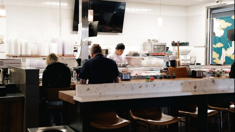 Sushi bar at Noble Fish