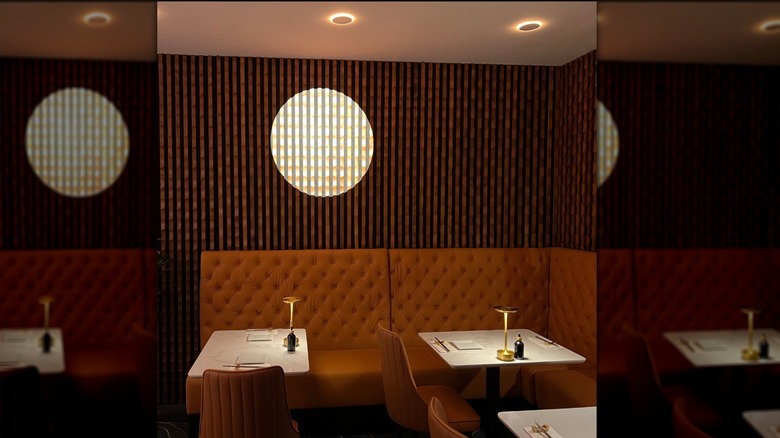 Dining nook inside Butterfish