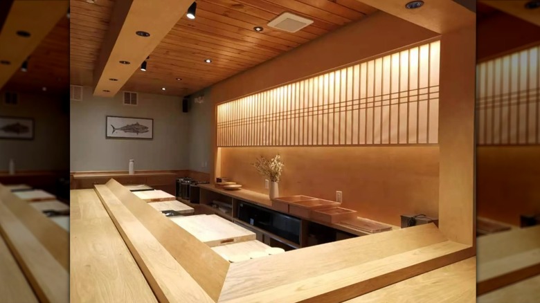 Omakase counter at Sakana Omakase Sushi