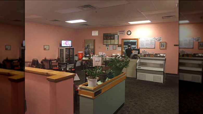 Seating and counter area at Sakura Sushi & Kitchen