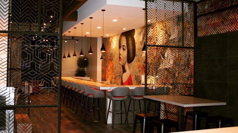 Counter area at Yume Sushi