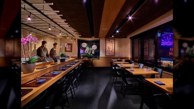 Interior of Sushi Kashiba