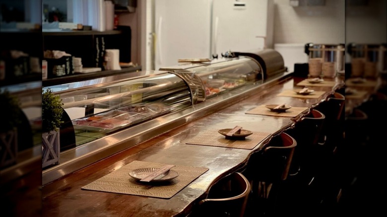 Sushi counter at Yama Japanese Restaurant
