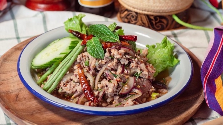 A plate of stri-fry at Larb Thai-Isan