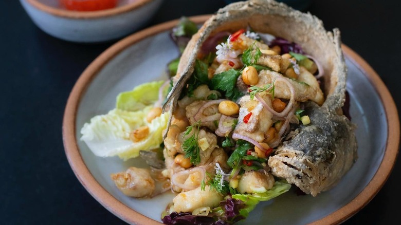 A Thai fish dish at Nari