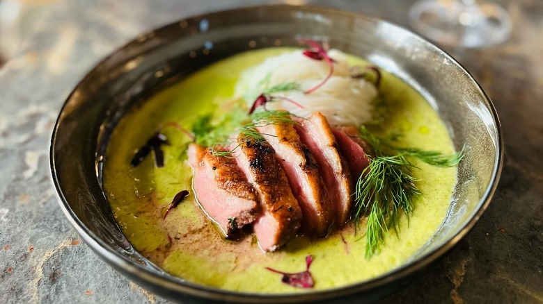 A plate of duck curry at Sovereign Modern Thai