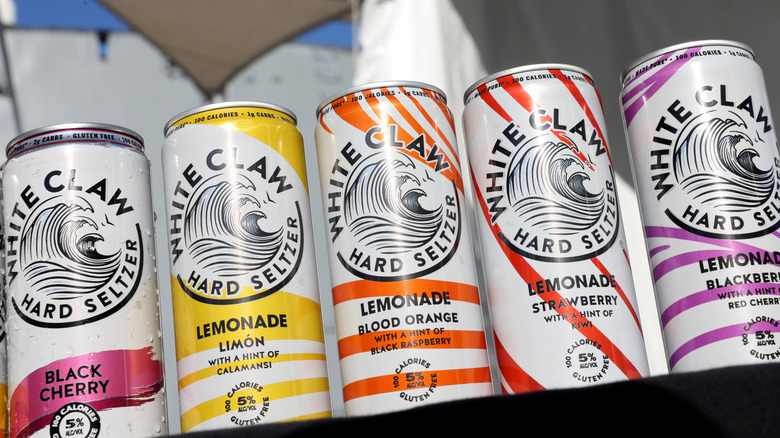 Various flavors of white claws