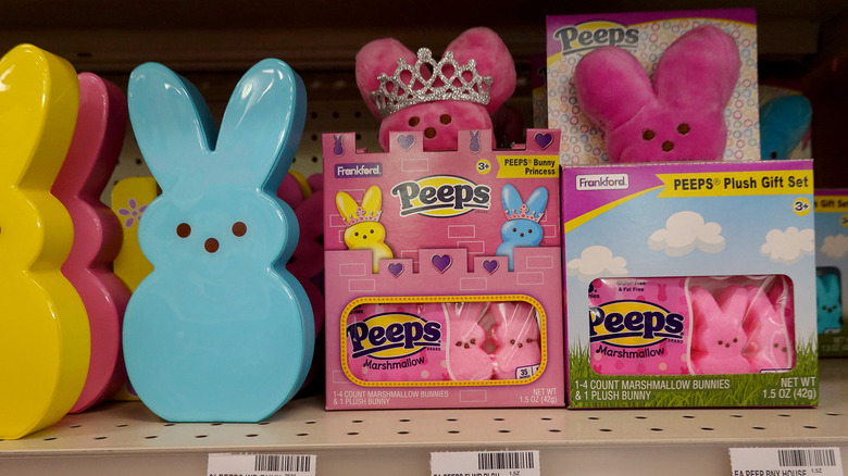 Peeps candy on shelf