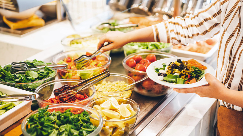 Hotel buffet-style meal